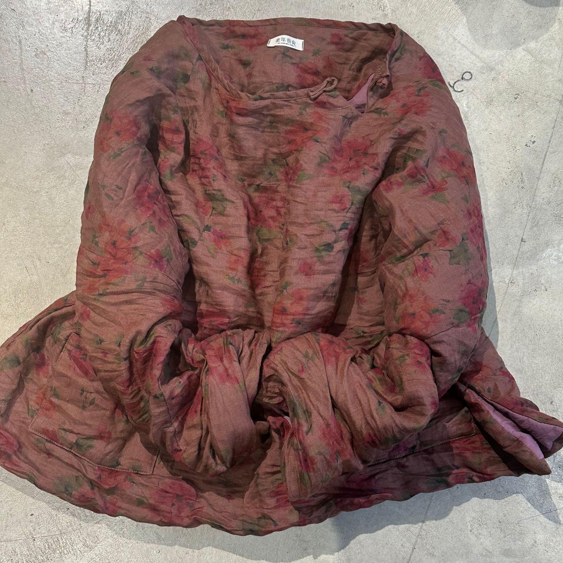 

Johnature Женское Зимнее Принт Винтаж Длинные Рукава Мода O-образный Вырез Китайский Стиль Повседневные Пальто