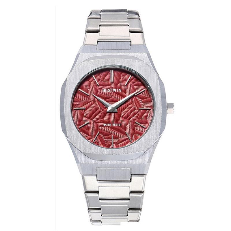 Men's Watch Embossed Leaf Characteristic Face Quartz Waterproof Watch