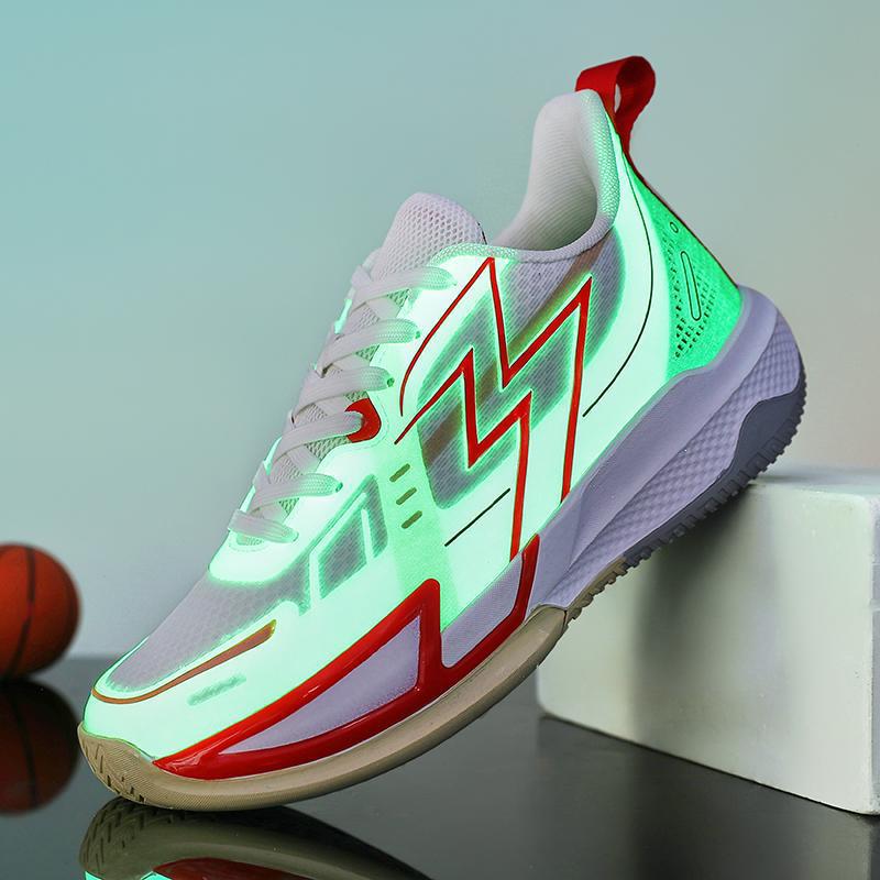 Foreign trade men's and women's shoes mesh basketball shoes spring and summer low-top fashion luminous tide training sports shoes