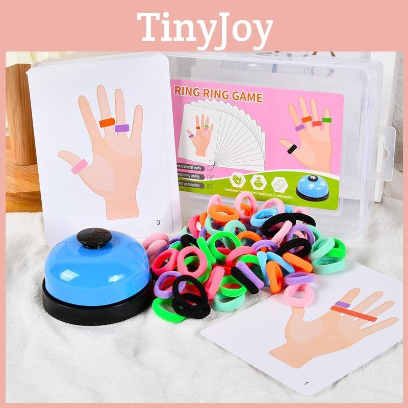 Versus Children Wooden Finger Ferrule Toss Toy For Color Recognition Fun Family