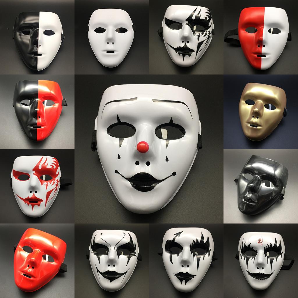 Unique Hand-painted White Full Face Mask For Halloween Costume Parties And Performances