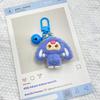 Plastic Bunny Keychain With 3d Embossed Fleece Ears For Bag Decor