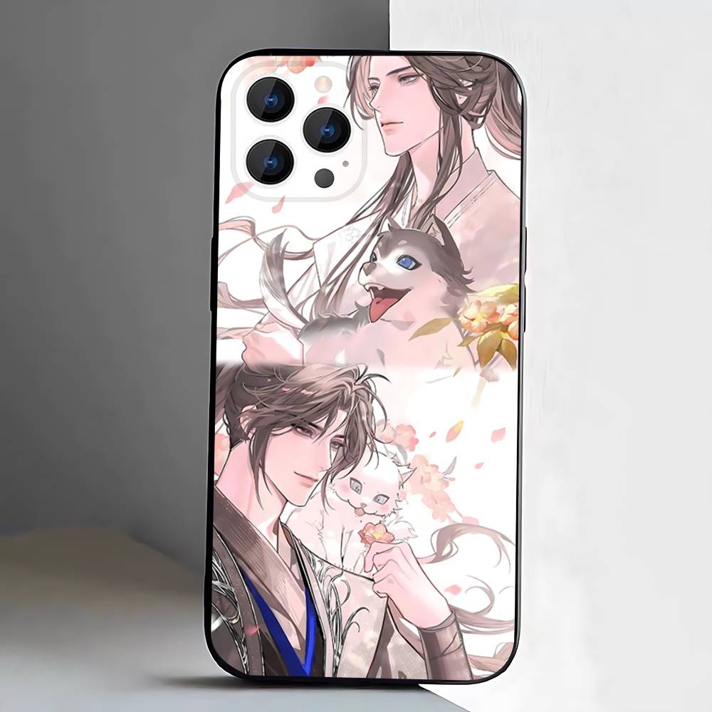 The Husky and His White Cat Shizun Phone Case For iPhone 17,16,15,14,13,12,11,Pro,XS,Max,XR,Plus,E,SE4,Mini Black Soft Cover