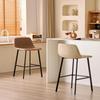 Light Luxury Crazy Horse Leather Bar Stool