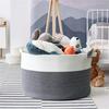 Cotton Rope Woven Laundry Hamper & Storage Basket, Large Capacity, Foldable for Clothes, Toys, and Sundries.