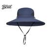 Adjustable Head Circumference Hat Unisex Sun Hat Breathable Wide Brim Fishing Outdoor Quick Dry Cap UV Protection for Men Women Hiking Traveling