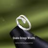 Women's Luxury 999 Pure Silver Snake Ring - Year of the Snake 2025 Christmas Gift