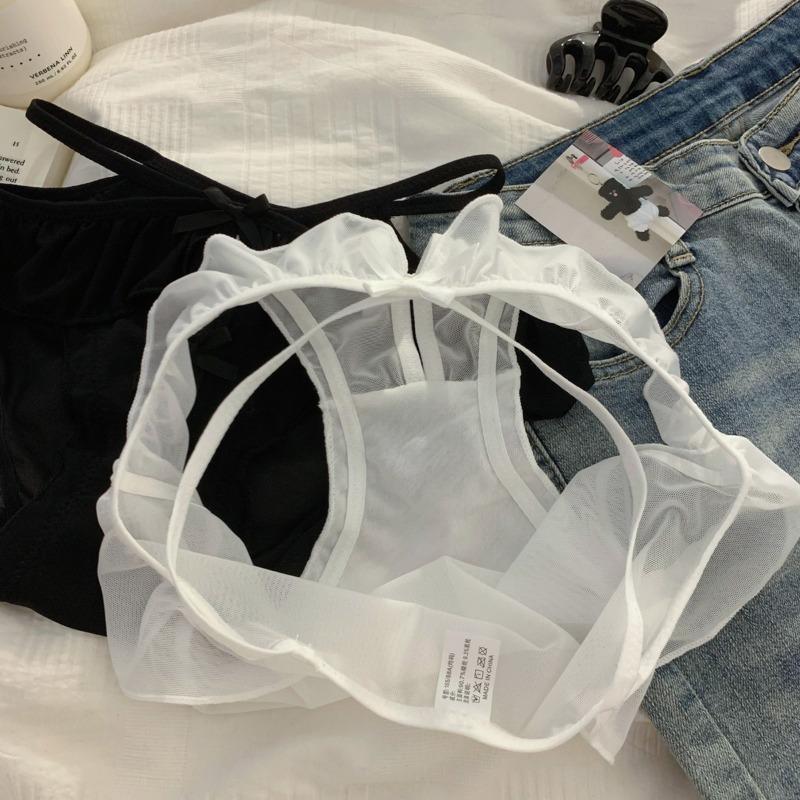 Girl Style Sexy Underwear with Low Waist Briefs Pure Desire Hollowed Out Black Thin Women's Triangle Panties