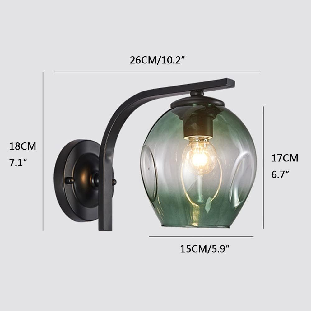 Modern Wall Light Sconces Creative Lantern Glass Lampshade Indoor Dining Room Living Room Lamp