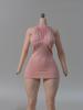 HAMRETHYPPZ 16 Scale Costume, 16 Scale Figure Clothes, Female Neck-Hanging One-Piece Skirt, Sexy Mini Skirt, Sleeveless, Backless (Body, Head, Shoes,