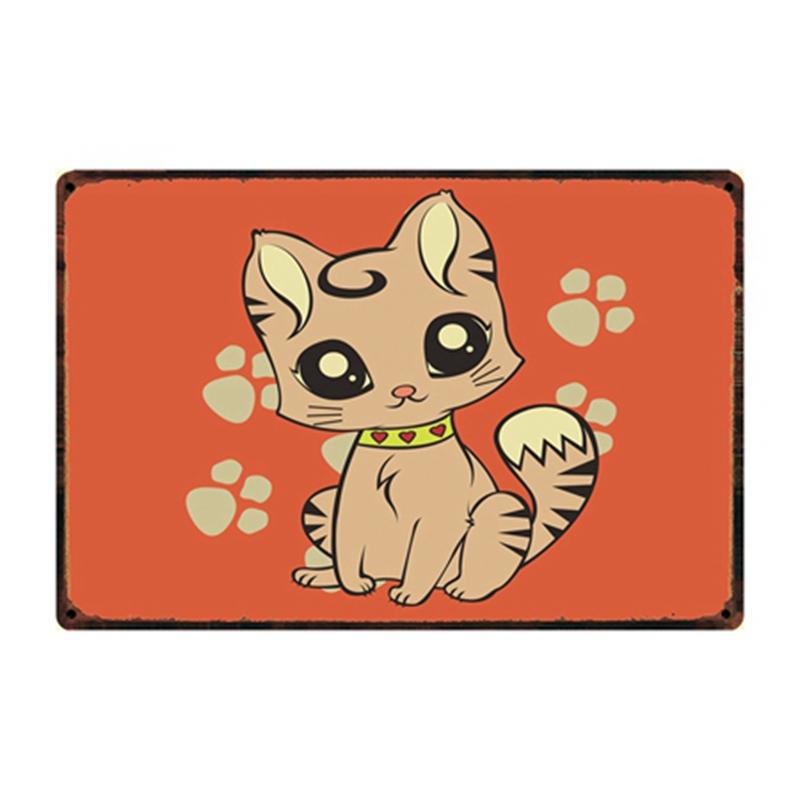 

[ Kelly66 ] Cats Metal Sign Tin Poster Home Decor Bar Wall Art Painting 20*30 CM Size y-2178