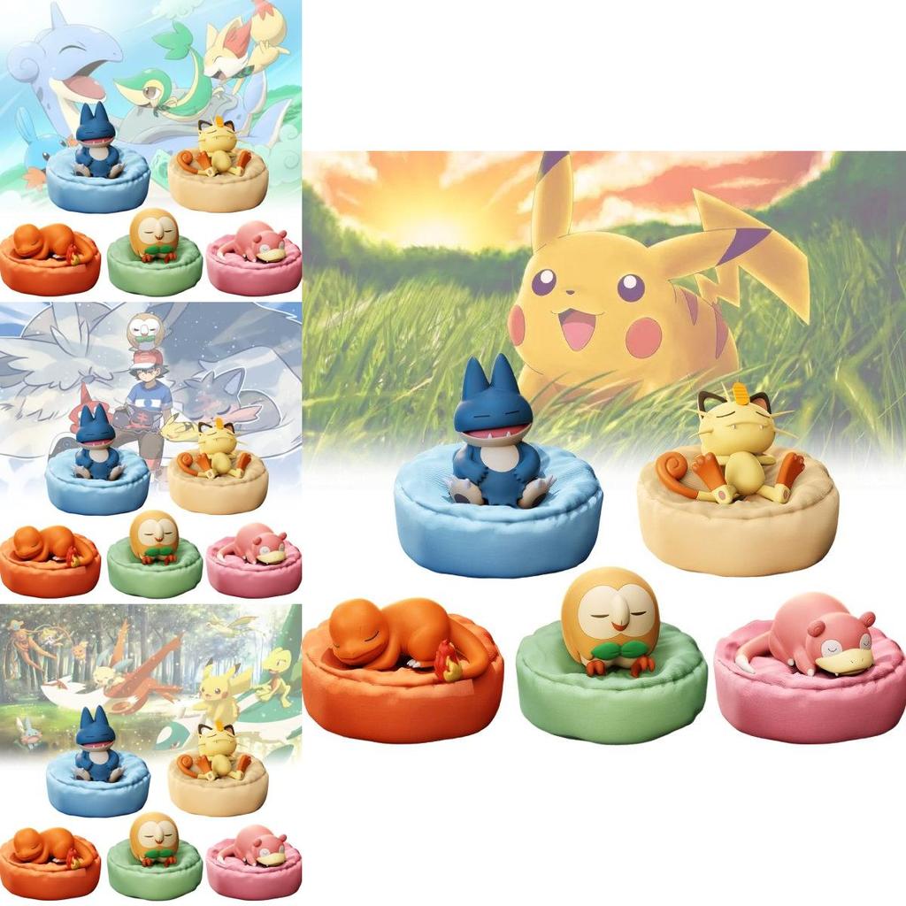 Cute Snorlax And Drowzee Sleep Pose Desk Decorations Stylish Pvc Figurines For Fans
