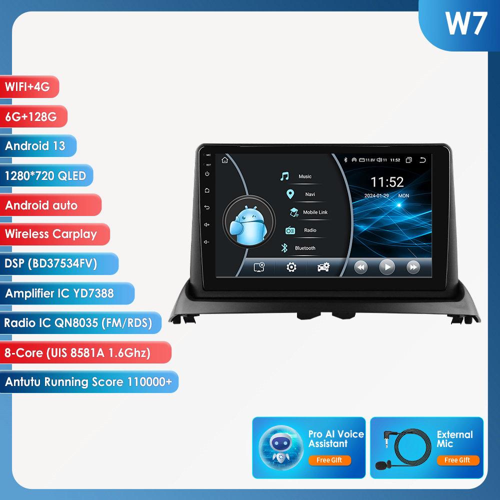 OSSURET Car Intelligent Systems Carplay Android Car Radio for Renault Clio 2 2000-2012 Multimedia Video Player WIFI Intelligent Screen Autoradio RDS