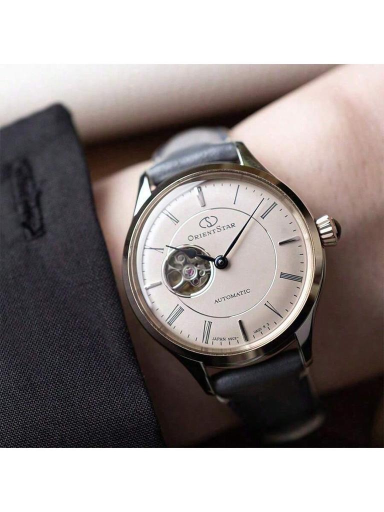 Classic stylish women's automatic wristwatch dial leather strap, RE-ND0011N00B. perfect accessory business gatherings coordination, it excellent