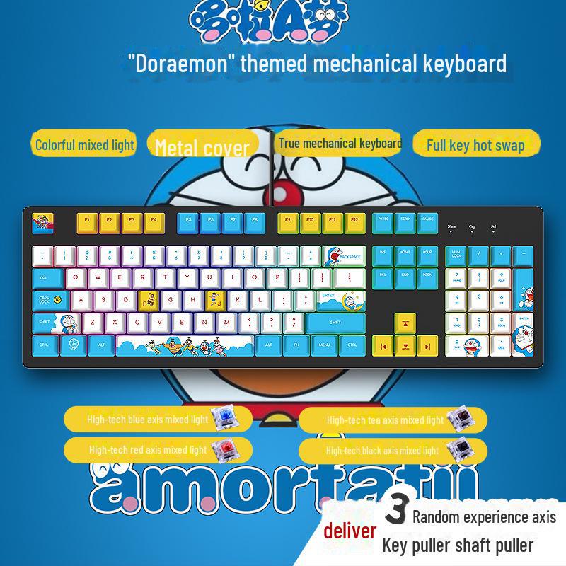 104-Key Wired Gaming Mechanical Keyboard, Blue/Black/Tea/Red/Silent Switches, Mahjong Sound, Hot-Swappable, Customizable