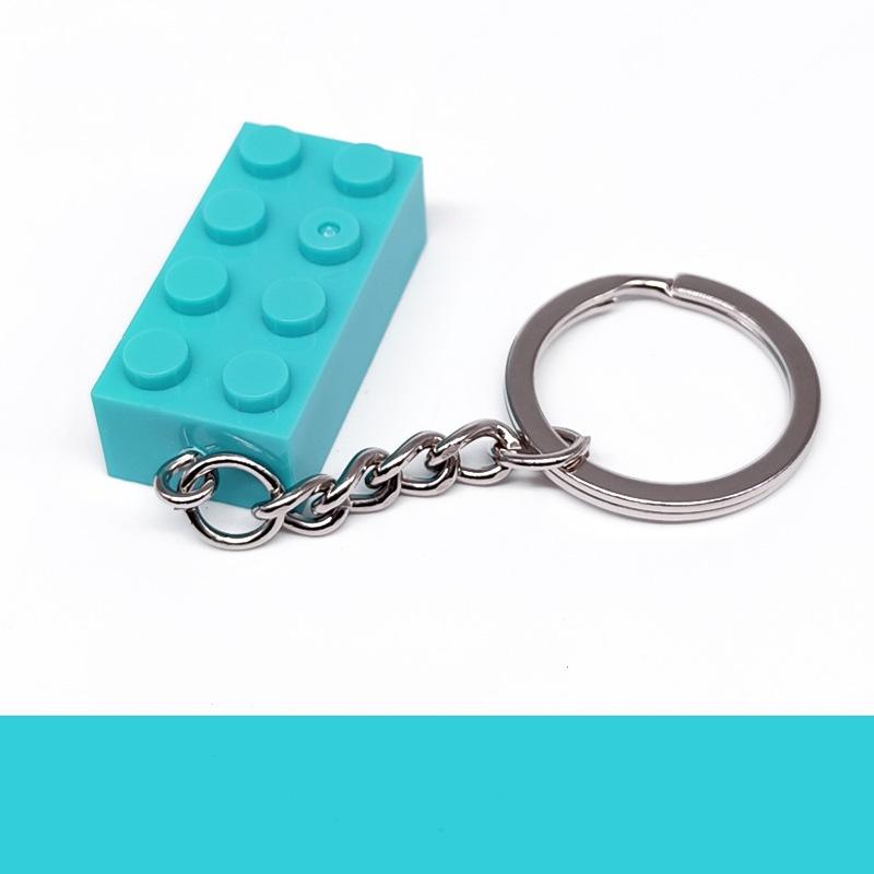 Building Block Keychain 16colors 2*4 Points Children's Novel Toys Accessories Small Particle Bricks Pendant