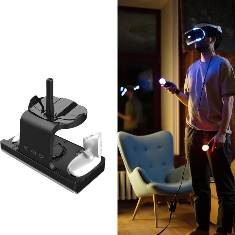 Charging Dock for 3 VR Headset Charging Stand Charging Station Headset Controllers High Speed LED Charging Stand