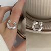 Retro S ring does not fade, light luxury index finger ring, open ring.