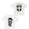 Cristiano Ronaldo Superestrella del Fútbol Súper Moda Camiseta Estampada de Manga Corta Unisex Desgastada Americana
