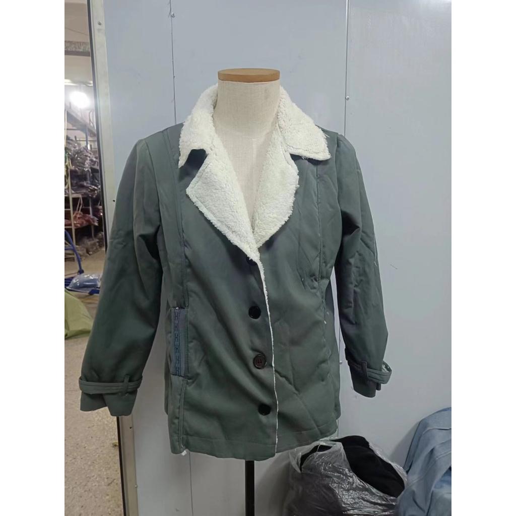 9 Farben Plus Size Damen Langarm-Revers-Fleece-warmer Baumwollmantel