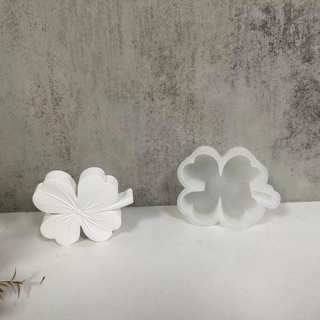 Clover Candle Molds Four Leaves Candle Molds for DIY Candle Soap Craft Home Decorations Christmas Gift