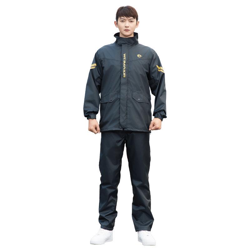 Fato de Chuva Masculino para Motocicleta: Conjunto de Jaqueta e Calça Divididos para Entregadores de Comida, Proteção Contra Tempestades