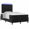 LED Box Spring Bed with Mattress Black 120 X 190 Cm Velvet