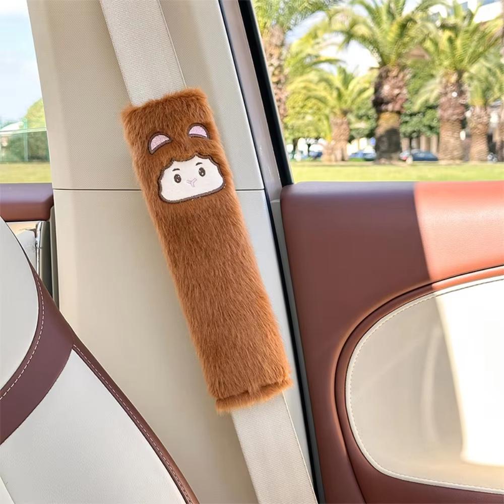 Automobile Safety Belt Decoration Cartoon Animal Seatbelt Cover Shoulder Pad Plush Automobile Accessories Car Decorations