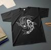 Koi Fish Yin Yang T-Shirt Ink Drawing Various Sizes & Colours Tee