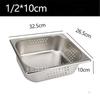 Heavy Duty Mirco-perforated Colander Stainless Steel Rectangle Strainer Fine Mesh Colander Kitchen Durable Strainer Rinse Drain
