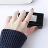 Korean Style Rose Gold Titanium Steel Arrow Flower Two-Joint Ring