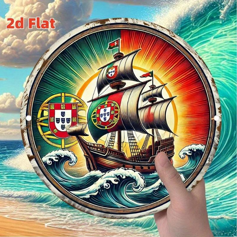 2D Düz Asılı Metal Dekorasyon, El Boyaması Duvar Tabelası
