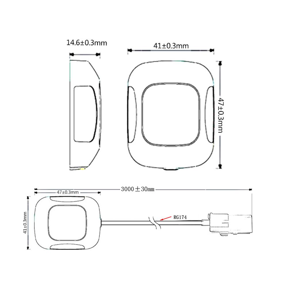 Car Active Antenna Cable GPS Navigation Aerials GT5-1S Socket  Antennas Connector Wire 300cm ABS Auto Aerial Line 3v-5v