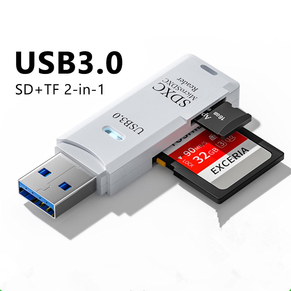 USB 3.0 Card Reader SD TF Card Memory Card Reader 2 IN 1 High Speed Smart Cardreader Adapter For PC Laptop Accessories 3