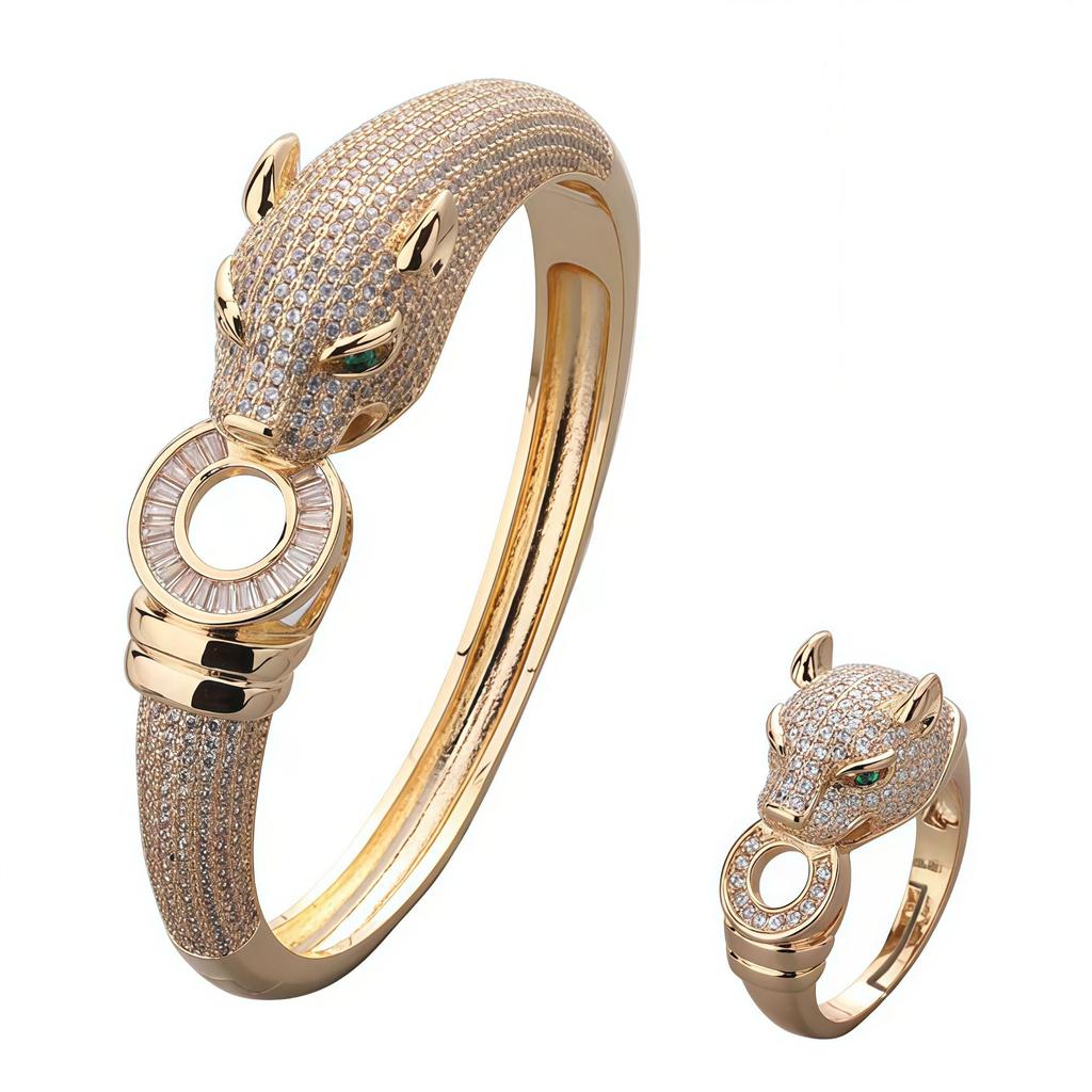 Belt Circle White Classic Bracelet Zirconium Money Leopard Jewelry Jewelry Leopard Head