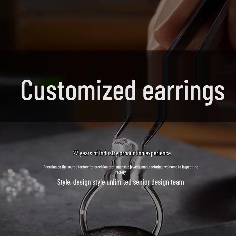 Customizable Zirconia Pendant Earrings in 304 Stainless Steel & 316L Titanium Full Service (Labor and Materials)