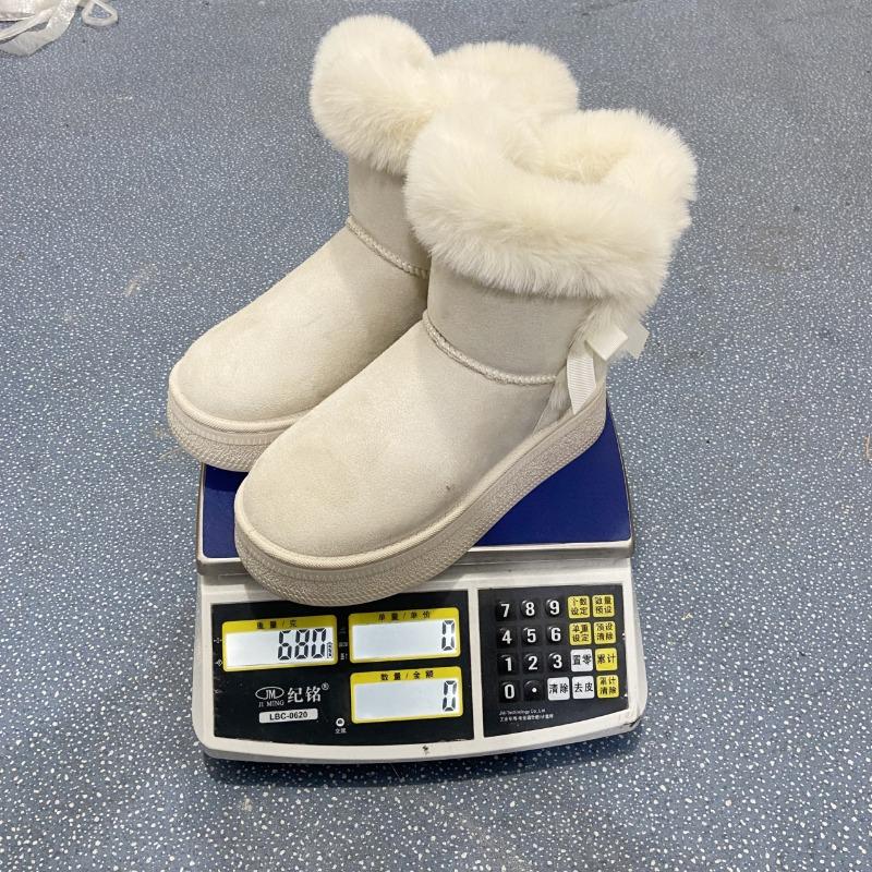 Přeshraniční nové sněhule s mašlí velké velikosti, střední délky, dámské, zahraniční obchod, vlna, jednoduché, ležérní, platforma, bavlněné boty