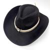 Western Cowboy Hat Cow Head Decorative Woolen Jazz Hat Autumn and Winter Men and Women's Ethnic Style Big-brimmed Felt Hat Bell Shape