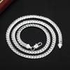 925 Silber Halskette für Männer Frauen 16/18/20/22/24 Zoll Klassische 6MM Schlangenkette Luxuriös Täglich Tragbar Partner Schmuck Geschenke
