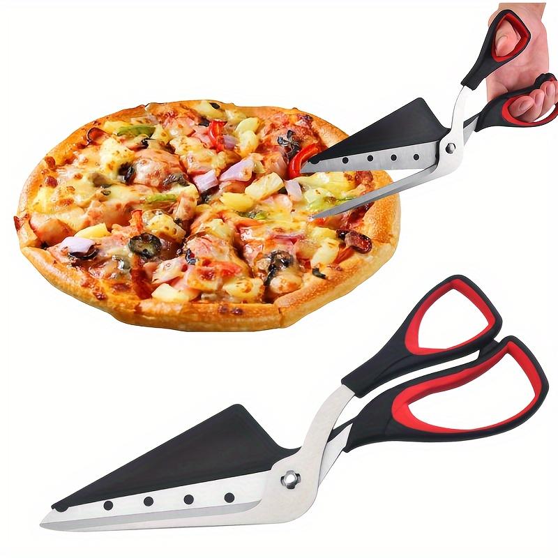 2-In-1 Pizza Cutter Food-Grade Stainless Steel Material And Soft Grip Handle Multi-Functional Kitchen Divider