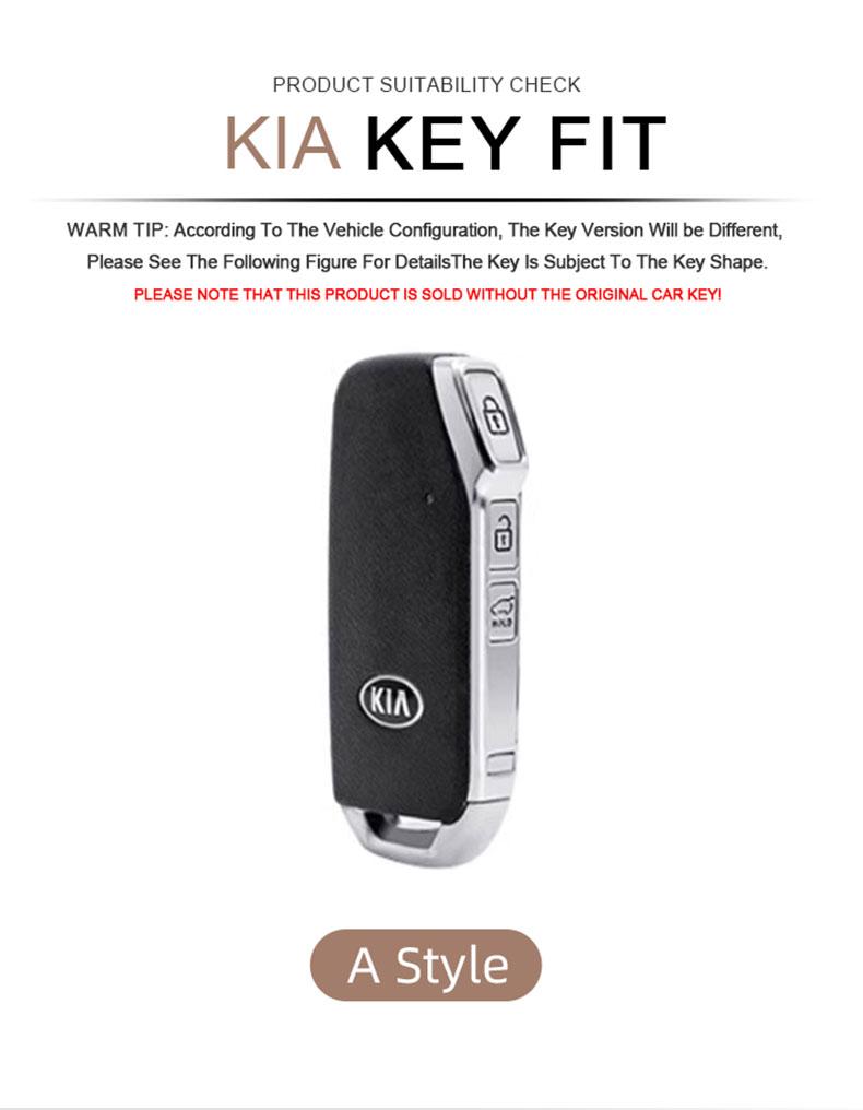 ABCDFE1 Zinc Alloy Car Remote Key Case Cover Shell Holder For Kia Sportage 2023 2024 Ray Sorento Soul Telluride Cerato 2020 K5 K8 2022