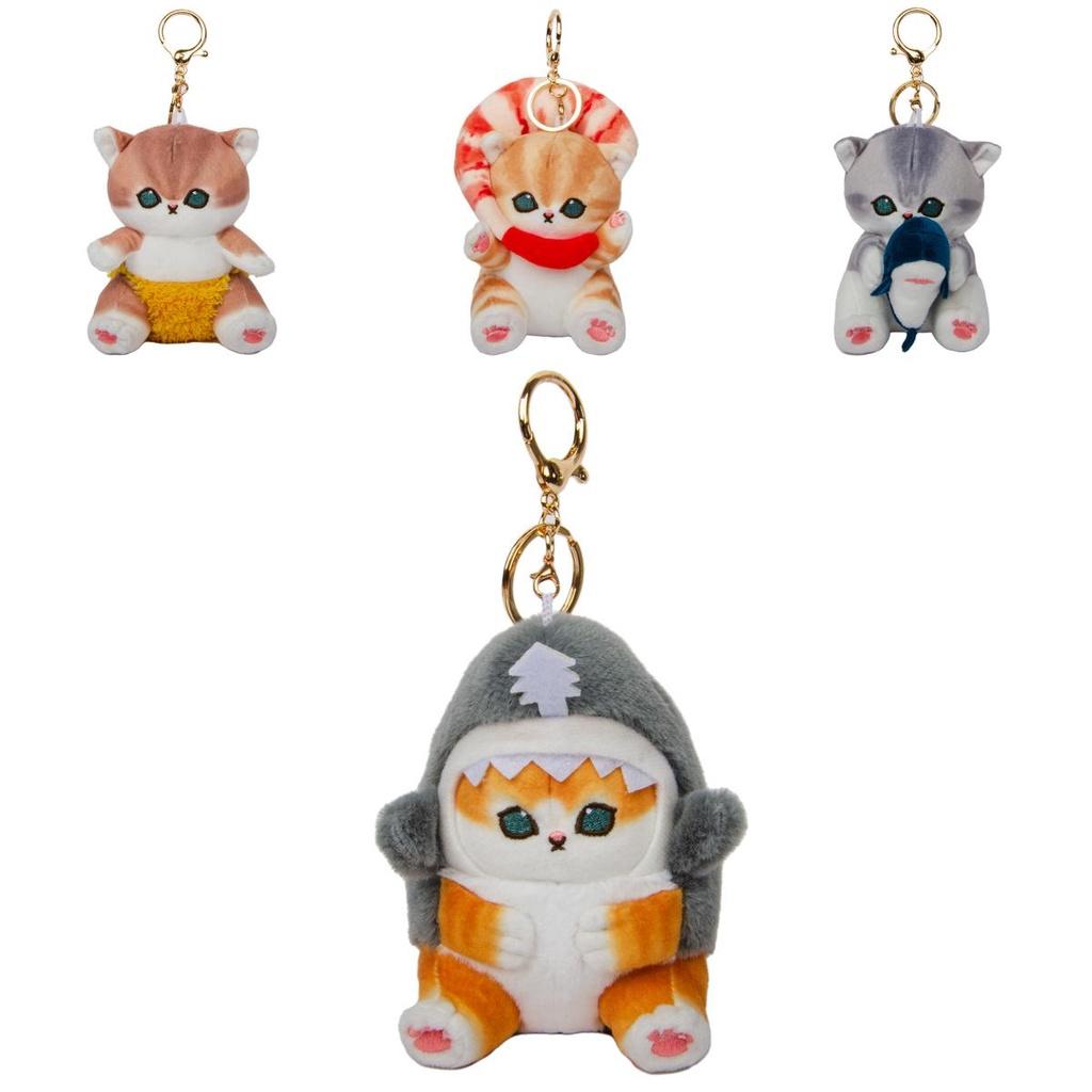 Mofusand Shark Cat Shrimp Plush Toy Pendant Japanese Cartoon Doll Bag Decoration Gift