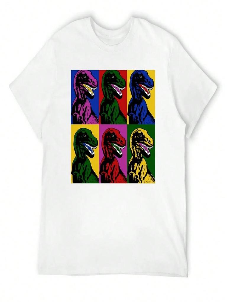 Dinosaur Pop Art T-Shirt Plus Sizes Plain Vintage Clothes unisex Graphic T Shirts