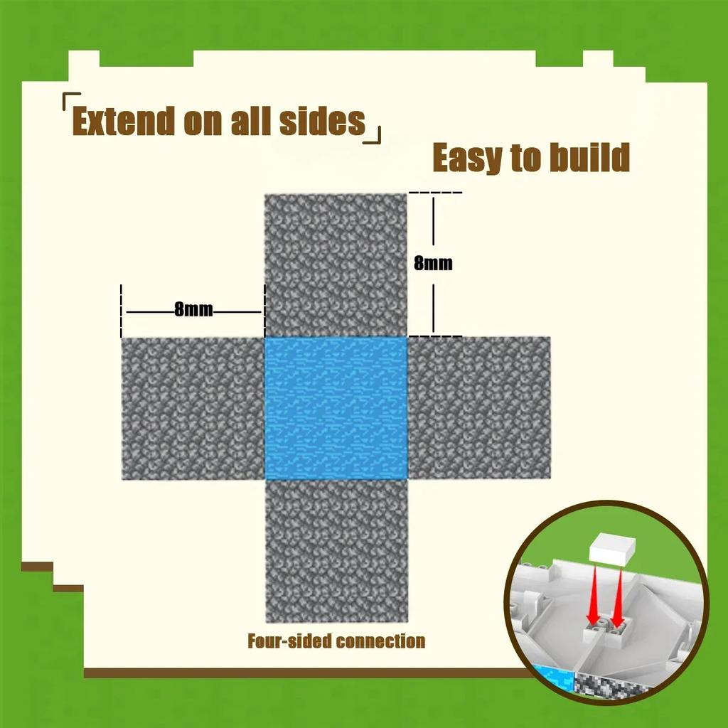 Magnetic Building Blocks Mine World Magnetic Base Plate Variety Baseplates Match DIY For Kids Set Magnet Cube Sensory Toys Gift