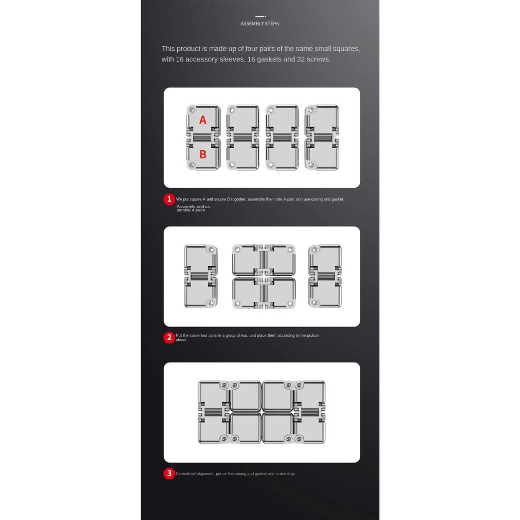 Metal Infinity Cube Stress Relief DIY Magic Cube New Disassembled Assembled Block Fidget Toys for Adults Kids Anti Anxiety