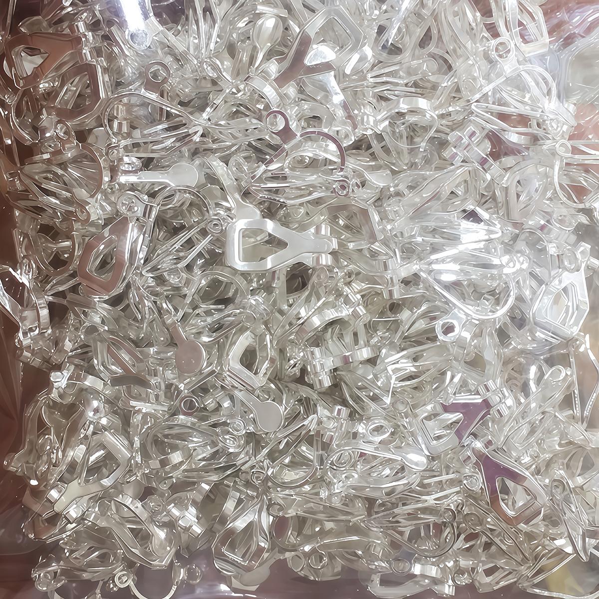 

10-30Pcs Copper Ear Clips without Piercing Earrings Blank Base Setting for DIY Ear Clip on Converter Jewelry Making Supplies 10 PCS серебряный