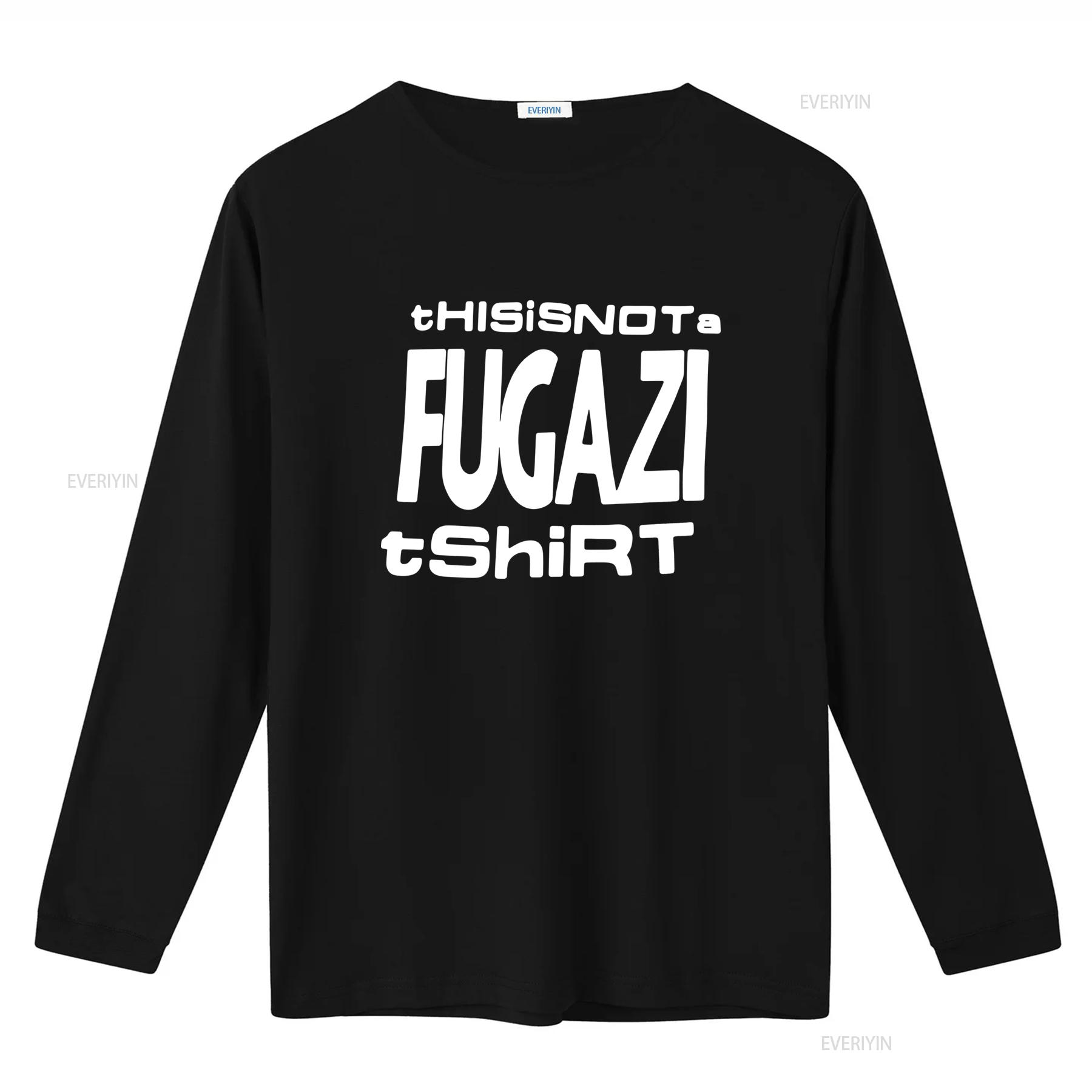 

Mens This Is Not A Fugazi T Shirt Hardcore Punk Style Cotton vintage Washed streetwear Soft Stretched Slightly Breathable L