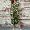 Women's Fashion Camouflage  Short Sleeved Casual Dress