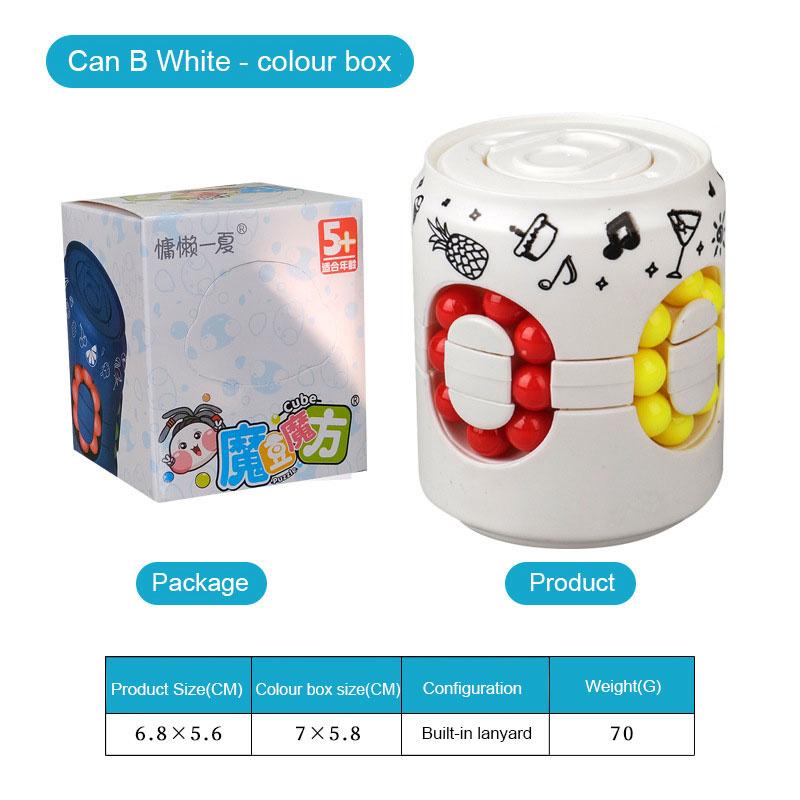 

Волшебный боб банка головоломка кубик, волшебный кубик и спиннер, вращающаяся игрушка-спиннер белый