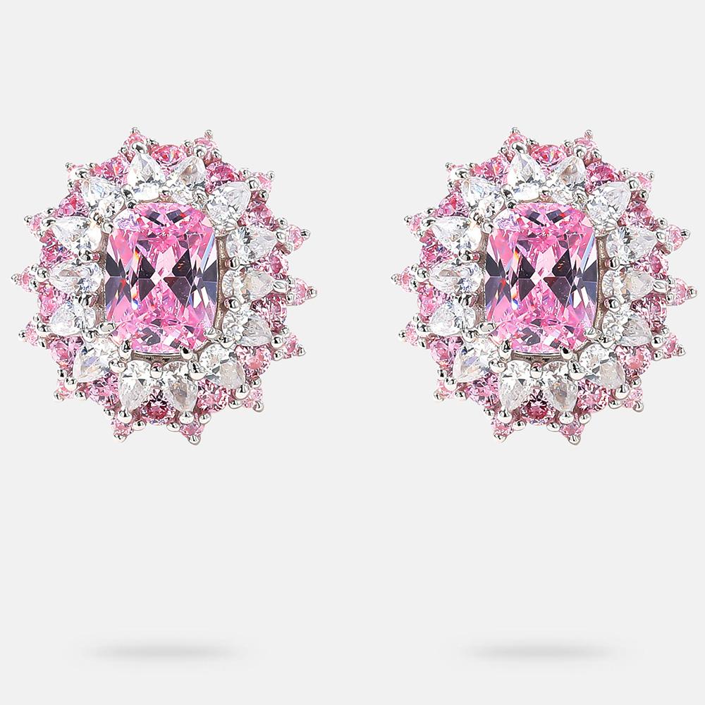 WUIHA Vintage 100% 925 Sterling Silver Lab Sapphire High Carbon Diamonds Gemstone Cocktail Ear Studs Earrings Fine Jewelry